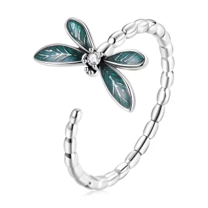 Bague ouverte style PANDORA Magnifique Libellule - BSR216 (image pour) Bague ouverte style PANDORA Magnifique Libellule - BSR216