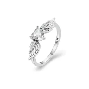 Bague PANDORA Style Cœur à Ailes - SCR874-6WH (image pour) Bague PANDORA Style Cœur à Ailes - SCR874-6WH