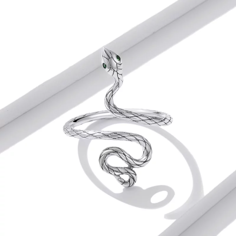 (image pour) Bague Serpent Argent Ouverte Style PANDORA - BSR199 - Afficher 2