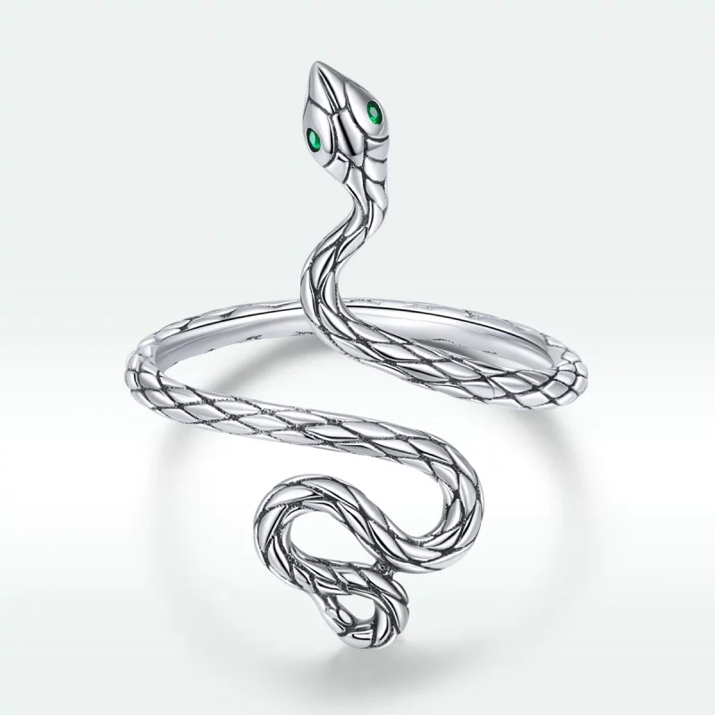 (image pour) Bague Serpent Argent Ouverte Style PANDORA - BSR199 - Afficher 3