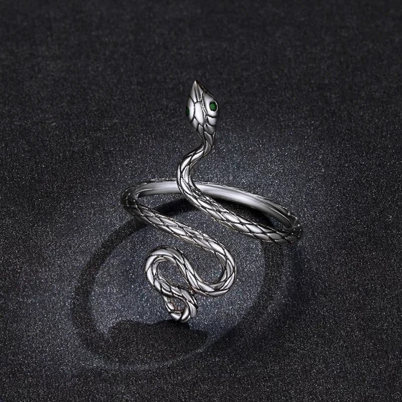 (image pour) Bague Serpent Argent Ouverte Style PANDORA - BSR199 - Afficher 5