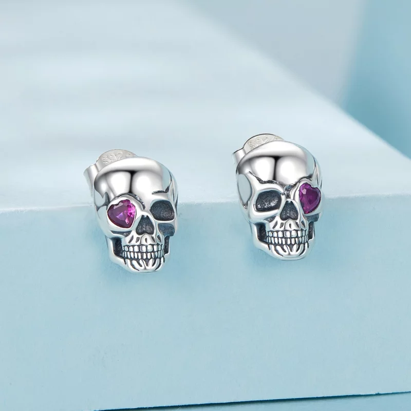 (image pour) Boucles d'oreille crâne style PANDORA - SCE1771 - Afficher 2