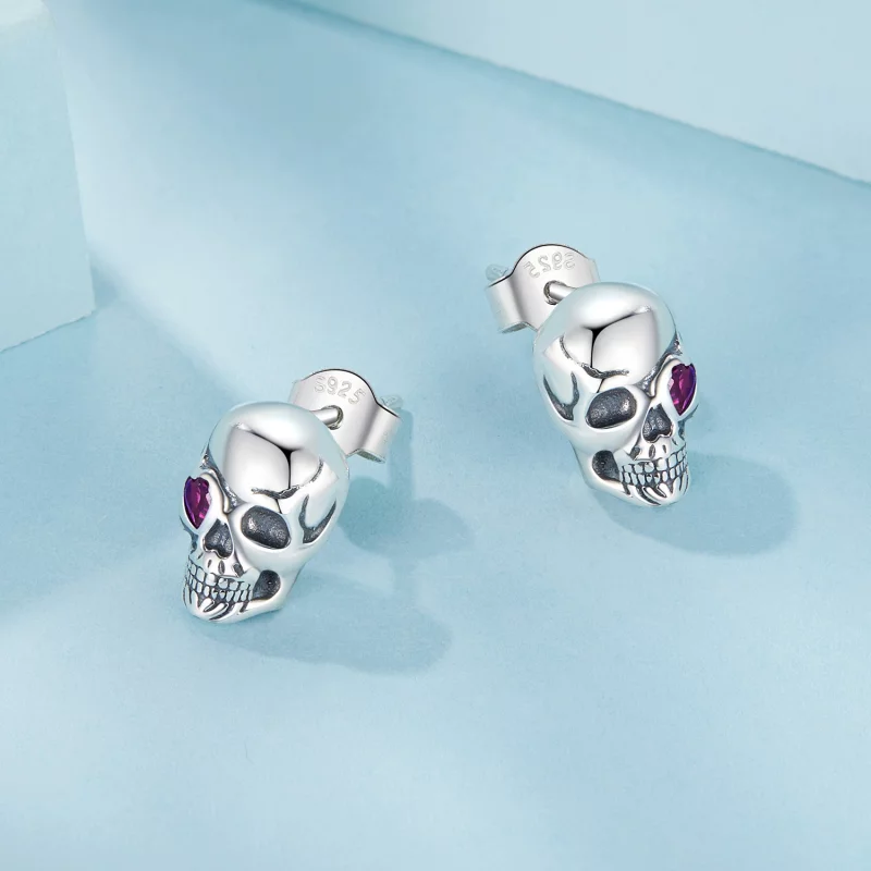 (image pour) Boucles d'oreille crâne style PANDORA - SCE1771 - Afficher 3