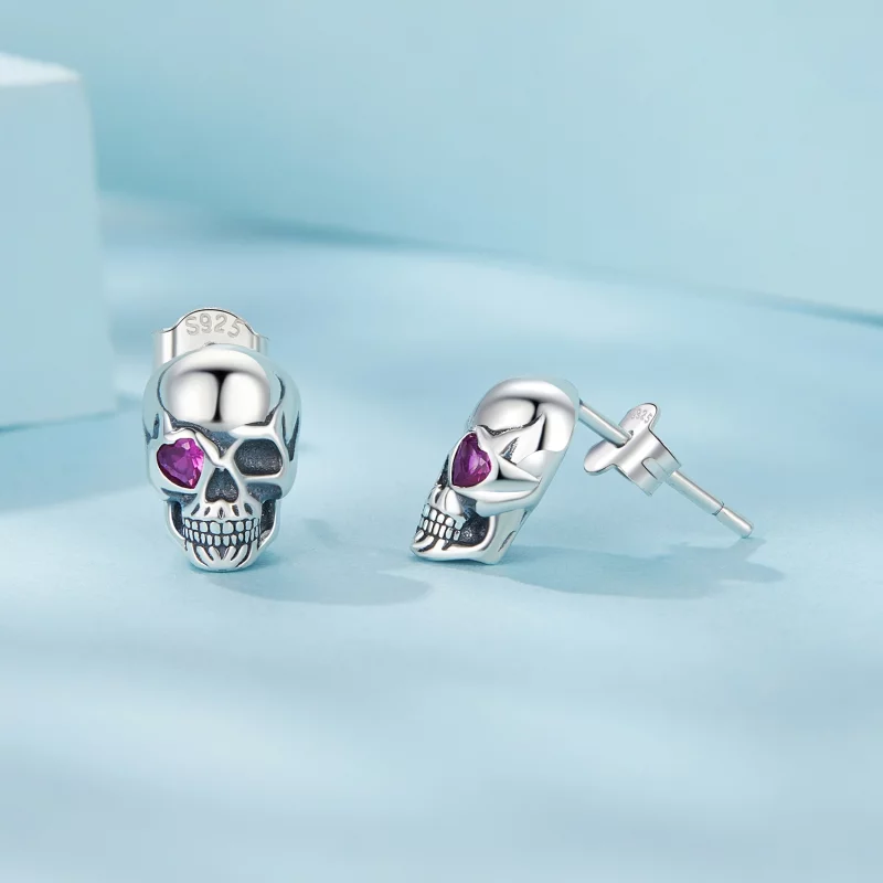 (image pour) Boucles d'oreille crâne style PANDORA - SCE1771 - Afficher 4