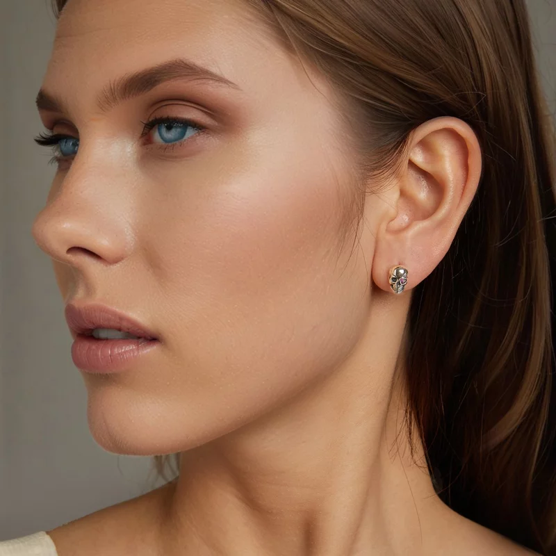 (image pour) Boucles d'oreille crâne style PANDORA - SCE1771 - Afficher 8