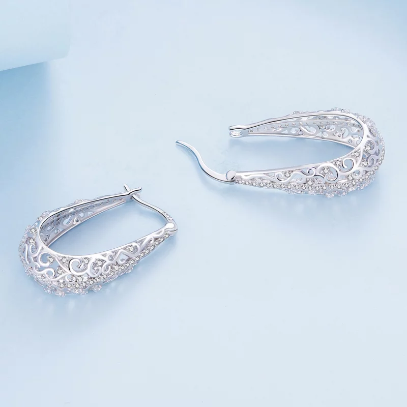 (image pour) Boucles d'oreille à motifs style PANDORA - BSE753 - Afficher 4