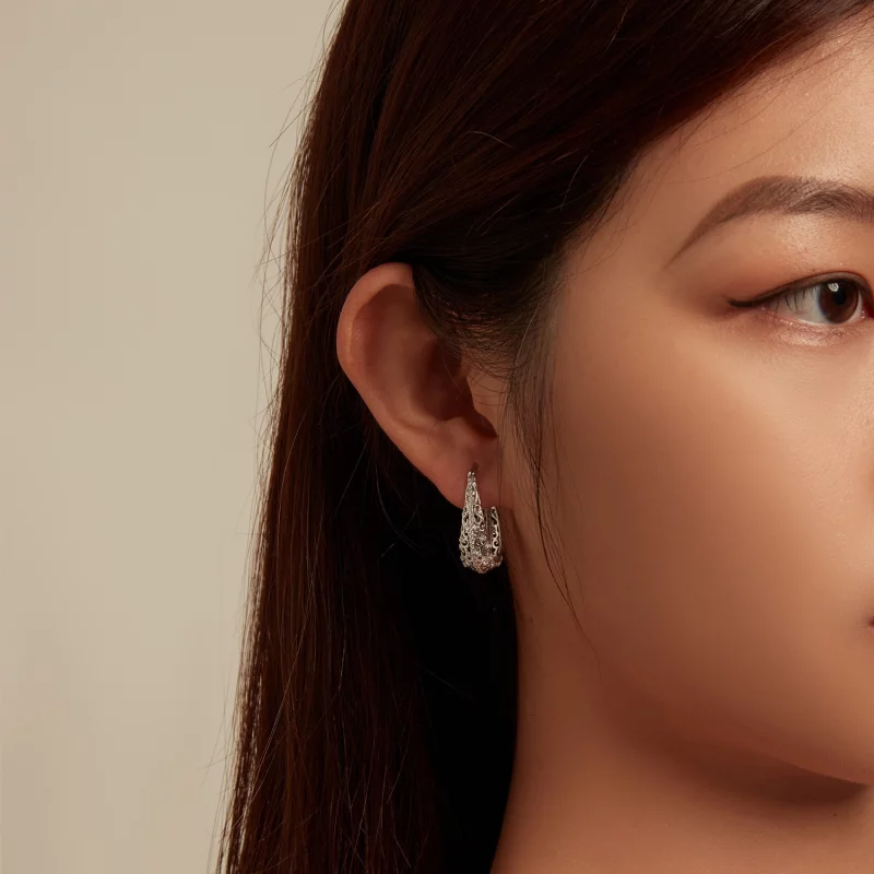 (image pour) Boucles d'oreille à motifs style PANDORA - BSE753 - Afficher 7