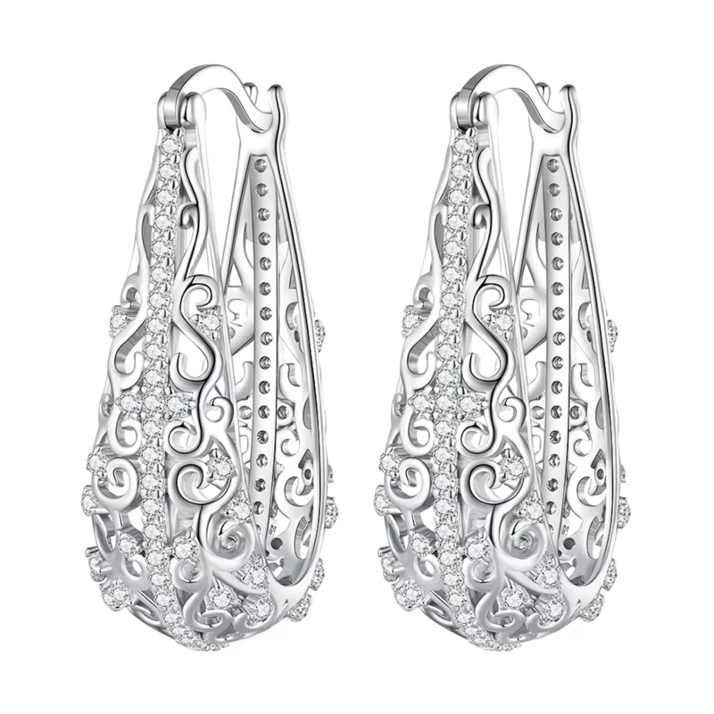 (image pour) Boucles d'oreille à motifs style PANDORA - BSE753