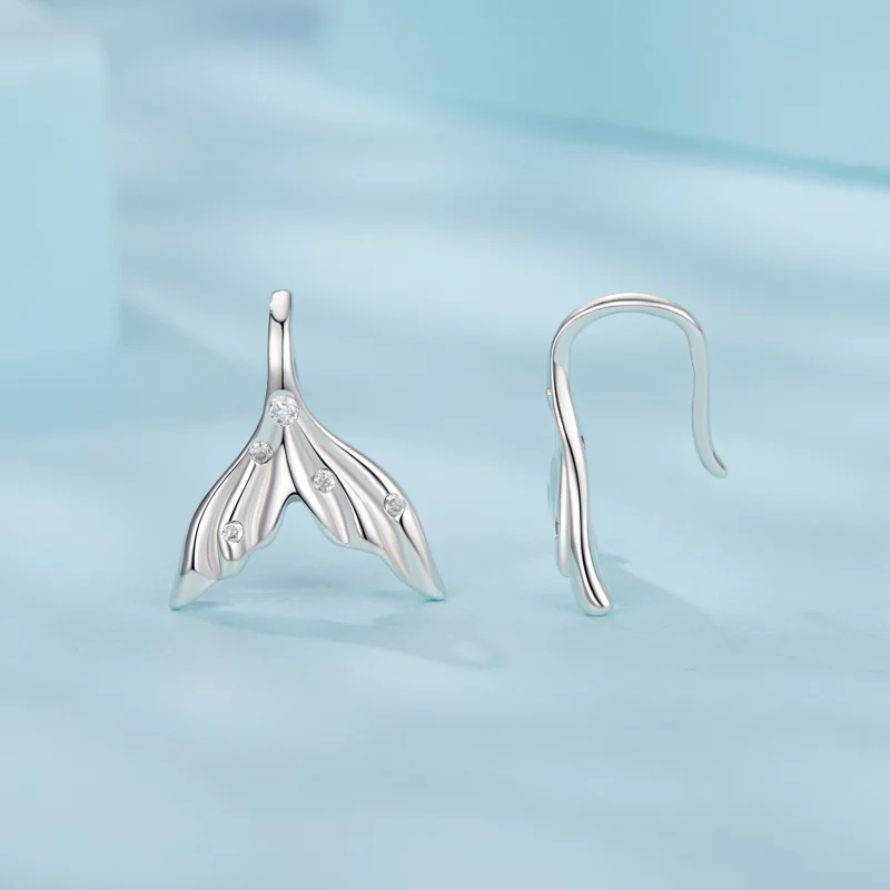 (image pour) Boucles d'oreille Style PANDORA à queue de poisson - SCE1807 - Afficher 4