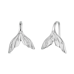 (image pour) Boucles d'oreille Style PANDORA à queue de poisson - SCE1807