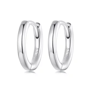 (image pour) Boucles d'oreilles cerceaux en argent 925 plaqué platine Pandora Style - SCE1772-L
