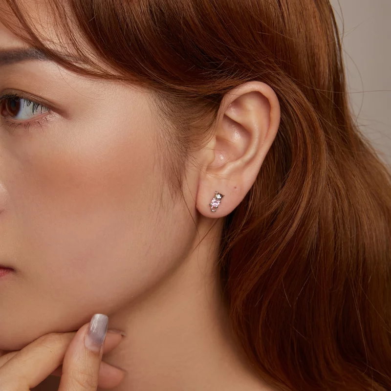 (image pour) Boucles d'oreilles chat avec cœur PANDORA Style - SCE1773 - Afficher 10