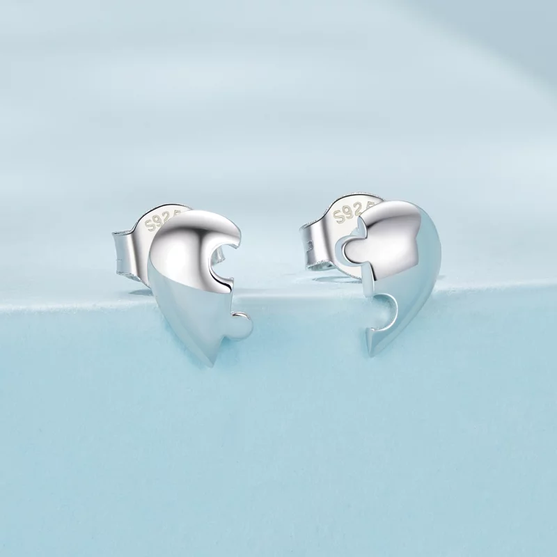 (image pour) Boucles d'oreilles cœur puzzle PANDORA Style - SCE1770 - Afficher 2