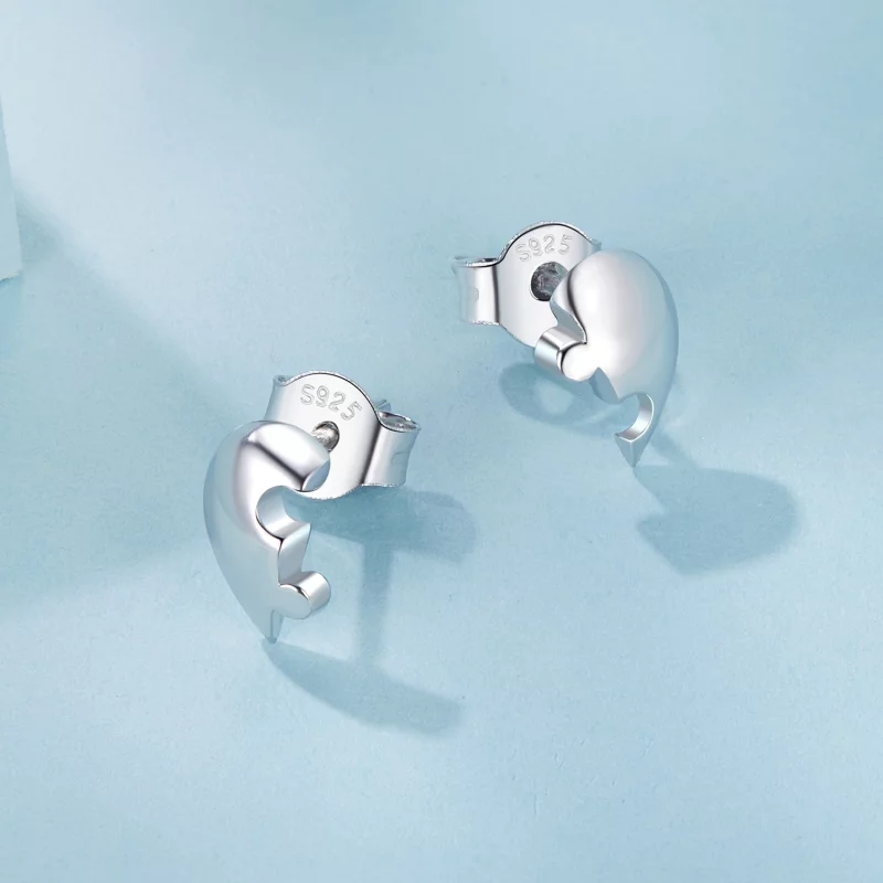 (image pour) Boucles d'oreilles cœur puzzle PANDORA Style - SCE1770 - Afficher 3