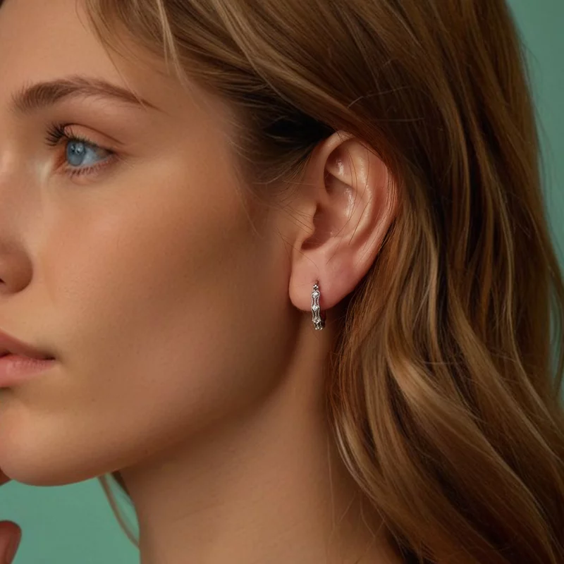 (image pour) Boucles d'oreilles dentelle style PANDORA - BSE1101 - Afficher 6
