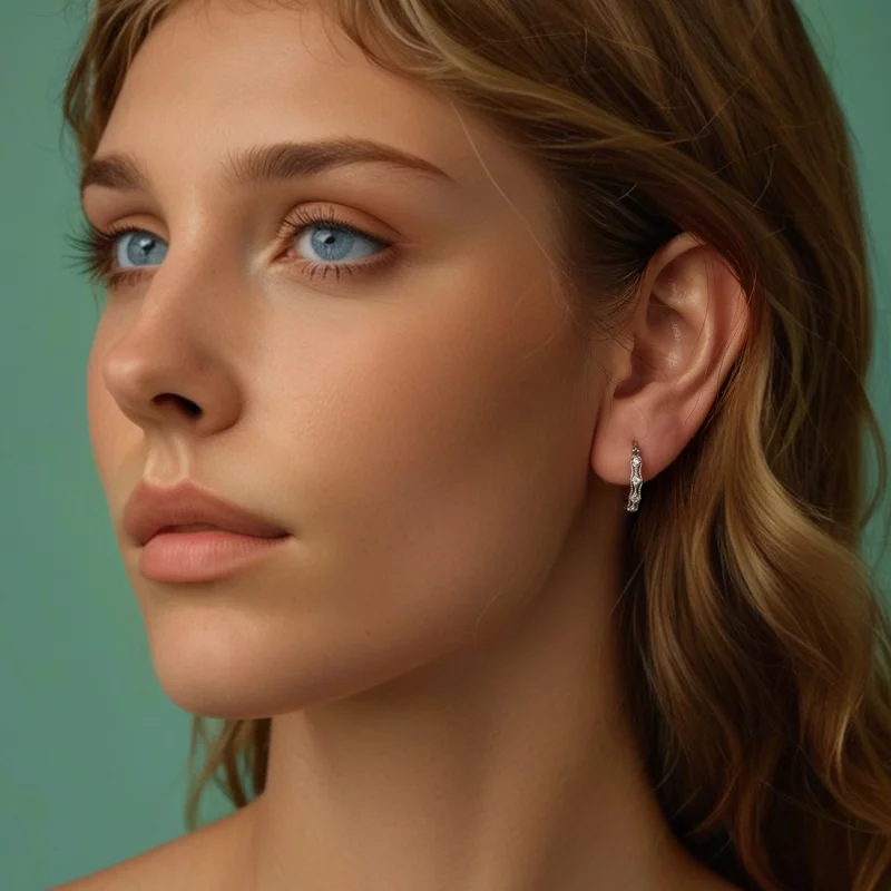 (image pour) Boucles d'oreilles dentelle style PANDORA - BSE1101 - Afficher 7