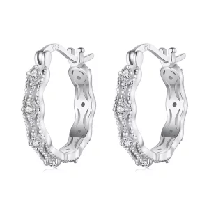 (image pour) Boucles d'oreilles dentelle style PANDORA - BSE1101