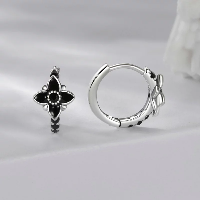 (image pour) Boucles d'oreilles Fleur Nocturne Style PANDORA - SCE1801 - Afficher 2