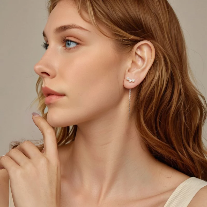(image pour) Boucles d'oreilles à franges de perles de coquillage PANDORA Style - SCE1777 - Afficher 7