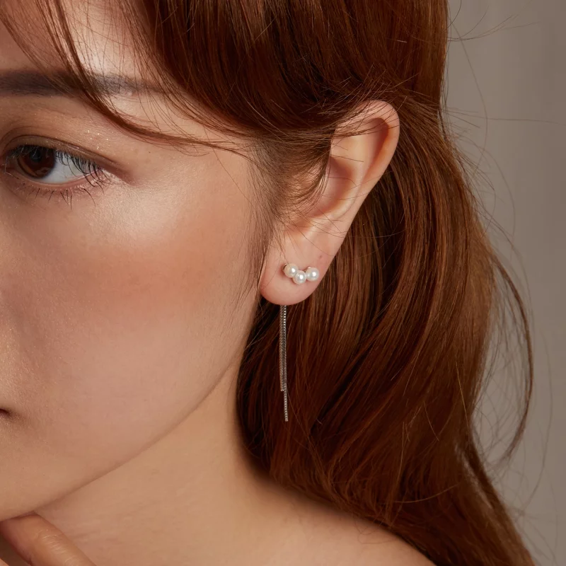 (image pour) Boucles d'oreilles à franges de perles de coquillage PANDORA Style - SCE1777 - Afficher 9