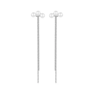 Boucles d'oreilles à franges de perles de coquillage PANDORA Style - SCE1777 (image pour) Boucles d'oreilles à franges de perles de coquillage PANDORA Style - SCE1777