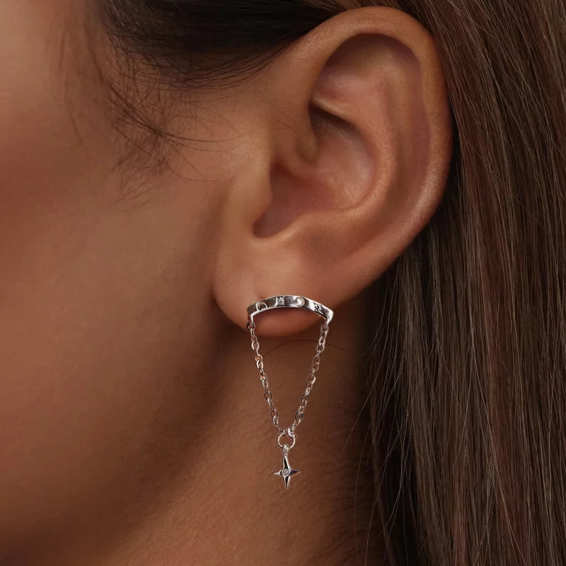 (image pour) Boucles d'oreilles à franges étoilées PANDORA Style - SCE1767 - Afficher 6