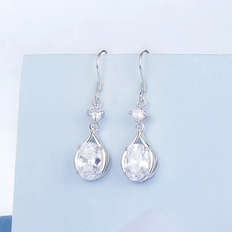 (image pour) Boucles d'oreilles goutte style PANDORA - BSE1087 - Afficher 2