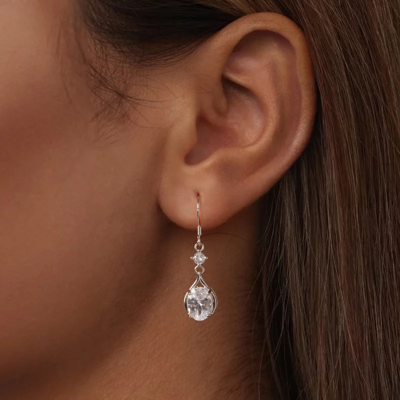 (image pour) Boucles d'oreilles goutte style PANDORA - BSE1087 - Afficher 6