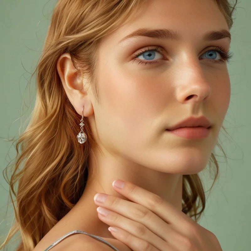 (image pour) Boucles d'oreilles goutte style PANDORA - BSE1087 - Afficher 8
