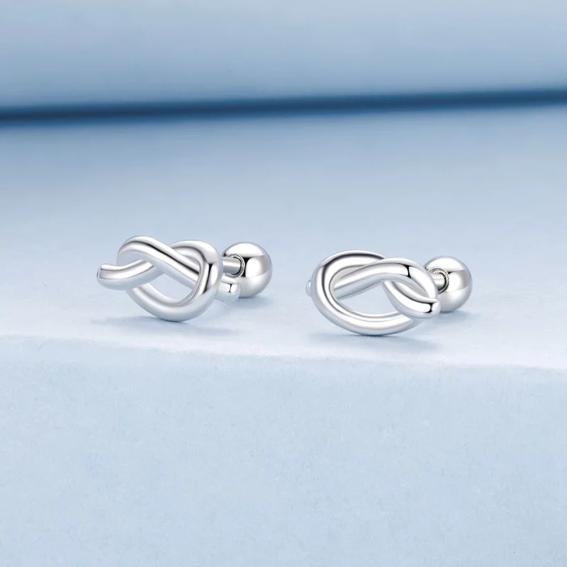 (image pour) Boucles d'oreilles nœud style PANDORA - BSE1051 - Afficher 2
