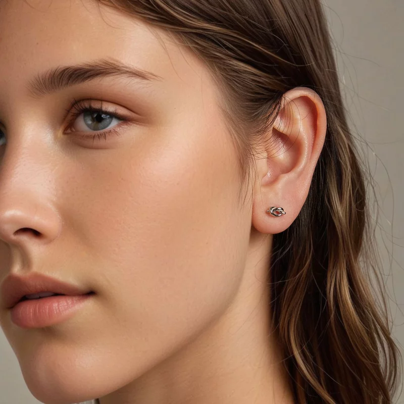 (image pour) Boucles d'oreilles nœud style PANDORA - BSE1051 - Afficher 7