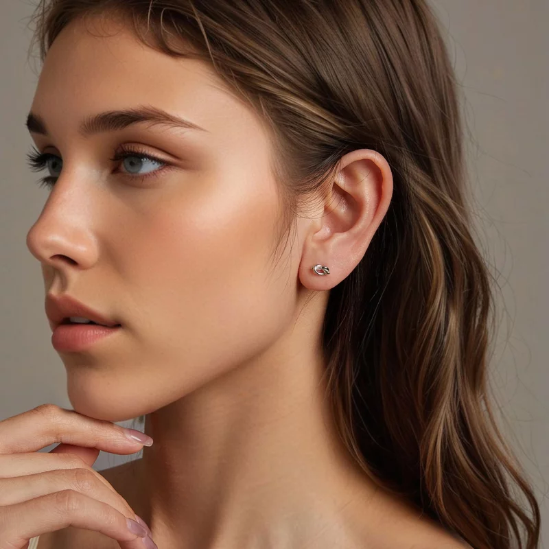 (image pour) Boucles d'oreilles nœud style PANDORA - BSE1051 - Afficher 8