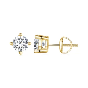 Boucles d'oreilles PANDORA Style 1 carat en moissanite à quatre griffes - MSE003-LB (image pour) Boucles d'oreilles PANDORA Style 1 carat en moissanite à quatre griffes - MSE003-LB