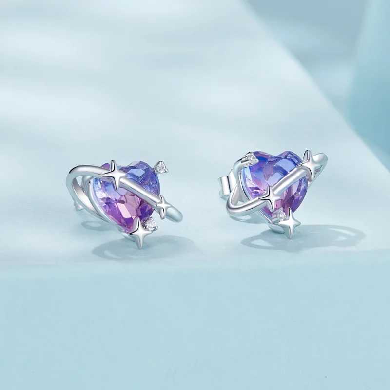 (image pour) Boucles d'oreilles PANDORA Style ciel étoilé dégradé - SCE1768 - Afficher 2