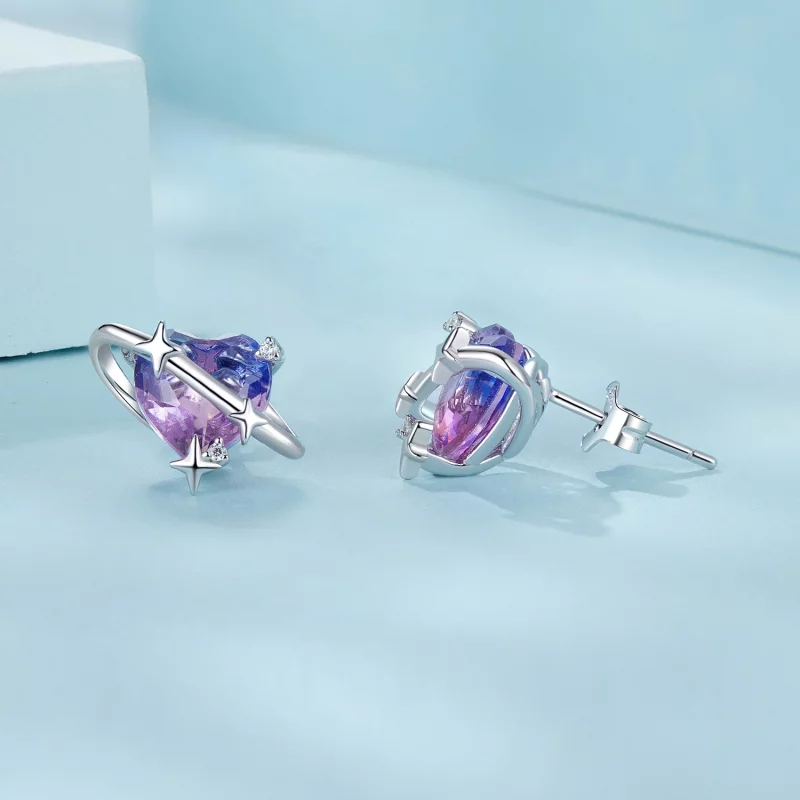 (image pour) Boucles d'oreilles PANDORA Style ciel étoilé dégradé - SCE1768 - Afficher 4