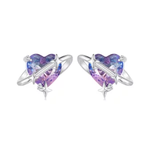 (image pour) Boucles d'oreilles PANDORA Style ciel étoilé dégradé - SCE1768