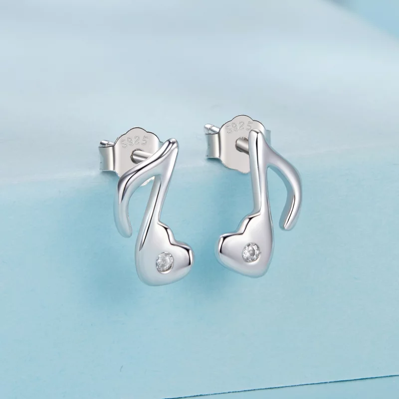 (image pour) Boucles d'oreilles PANDORA Style cœur note de musique - SCE1805 - Afficher 2
