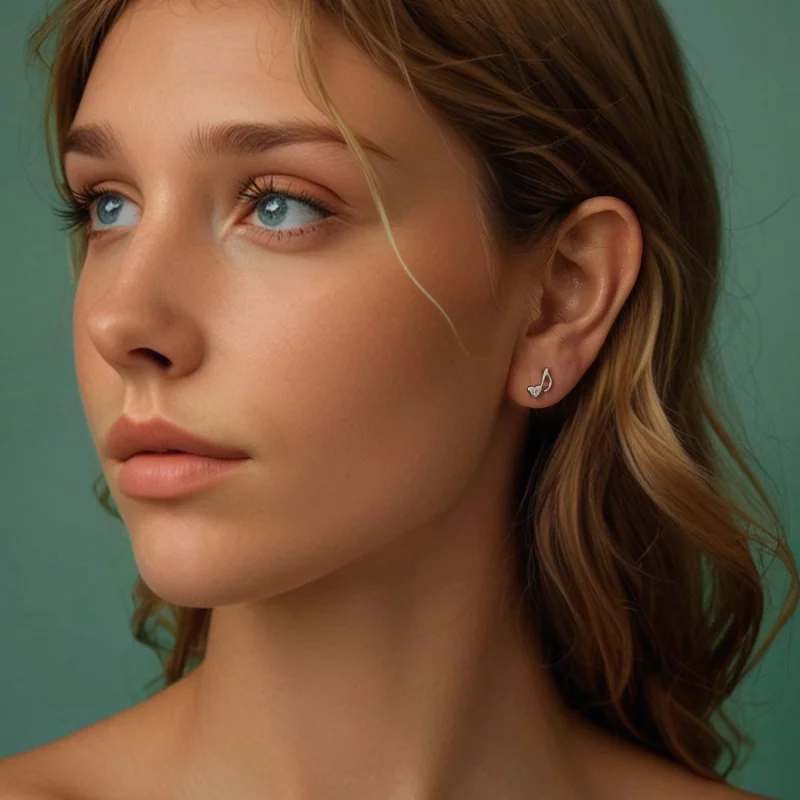 (image pour) Boucles d'oreilles PANDORA Style cœur note de musique - SCE1805 - Afficher 7