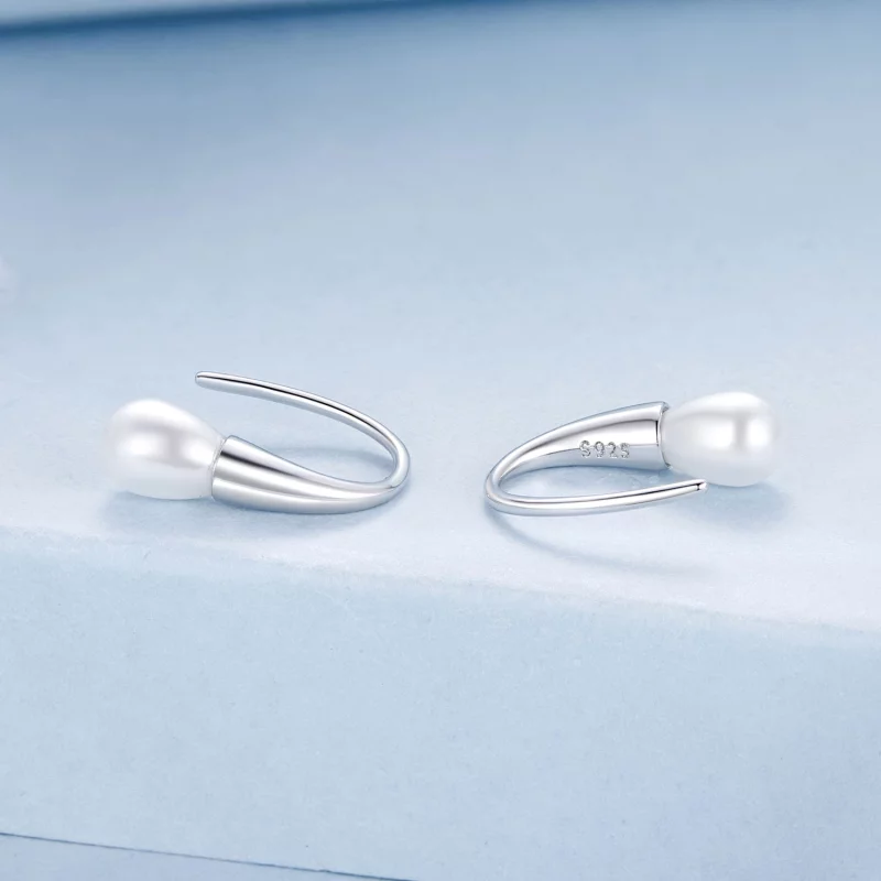 (image pour) Boucles d'oreilles PANDORA Style en forme de goutte avec perle - BSE1054 - Afficher 2