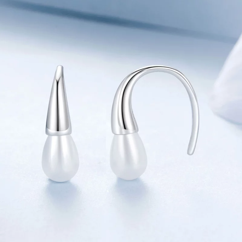 (image pour) Boucles d'oreilles PANDORA Style en forme de goutte avec perle - BSE1054 - Afficher 3