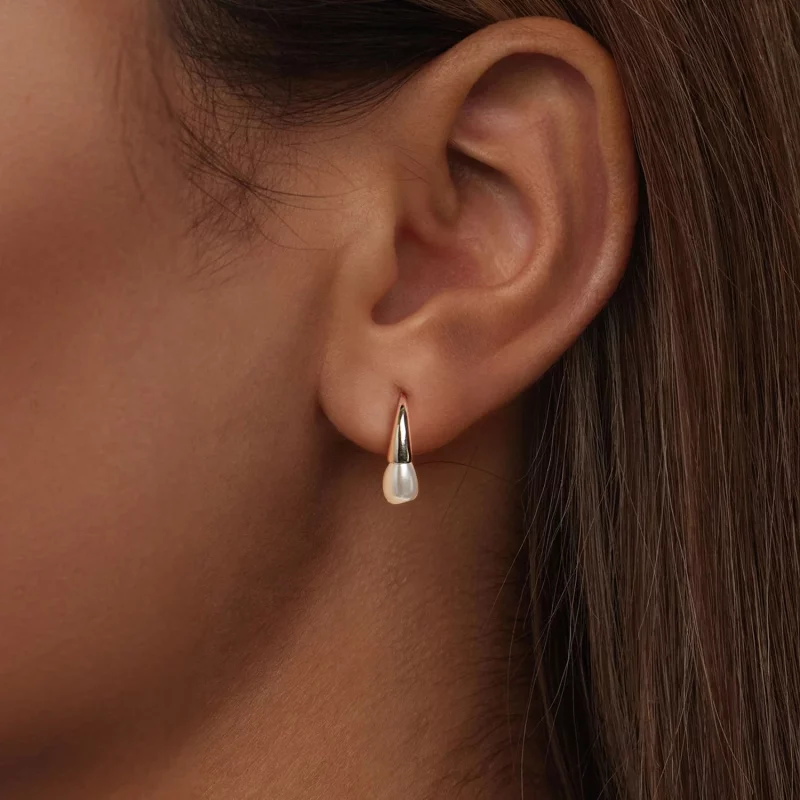 (image pour) Boucles d'oreilles PANDORA Style en forme de goutte avec perle - BSE1054 - Afficher 6