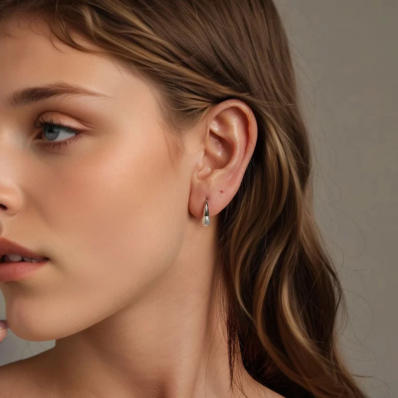 (image pour) Boucles d'oreilles PANDORA Style en forme de goutte avec perle - BSE1054 - Afficher 7