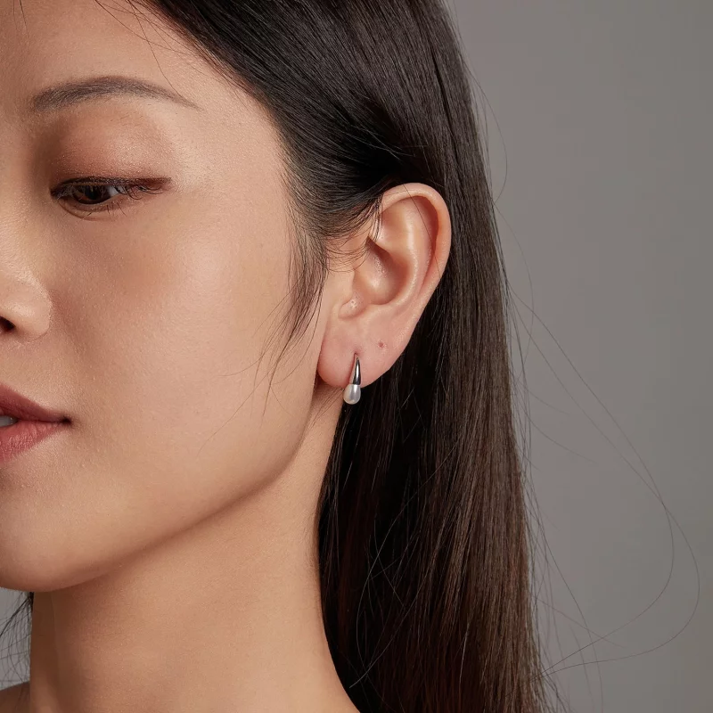 (image pour) Boucles d'oreilles PANDORA Style en forme de goutte avec perle - BSE1054 - Afficher 9