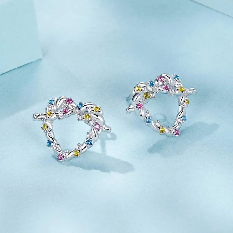 (image pour) Boucles d'oreilles PANDORA Style Heart twist - SCE1776 - Afficher 3
