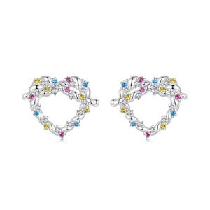 (image pour) Boucles d'oreilles PANDORA Style Heart twist - SCE1776
