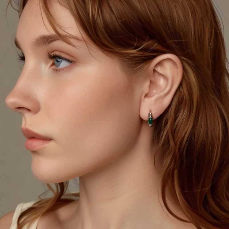 (image pour) Boucles d'oreilles PANDORA Style Malachite - BSE1057 - Afficher 7