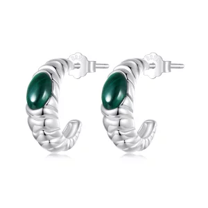 (image pour) Boucles d'oreilles PANDORA Style Malachite - BSE1057