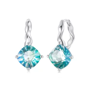 (image pour) Boucles d'oreilles PANDORA Style Tourmaline Turquoise - BSE1047