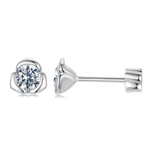 Boucles d'oreilles roses en moissanite style PANDORA (avec un certificat) - MSE071 (image pour) Boucles d'oreilles roses en moissanite style PANDORA (avec un certificat) - MSE071
