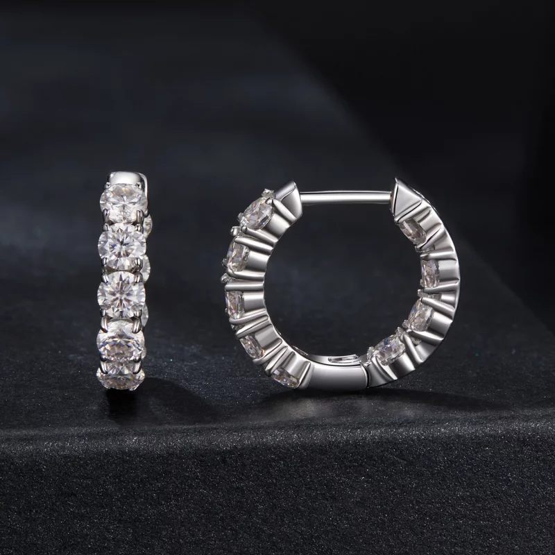 (image pour) Boucles d'oreilles scintillantes style PANDORA (un certificat) - MSE069 - Afficher 2